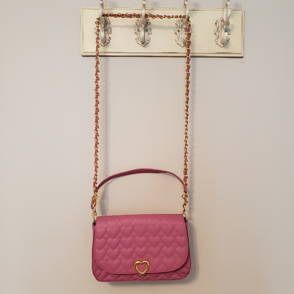 Heart quilted pink bag - Picture 3 of 7